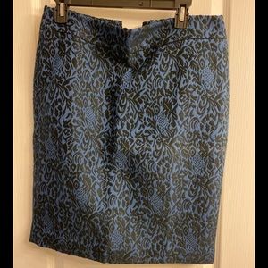 Ann Taylor Skirt Size 6 blue and black